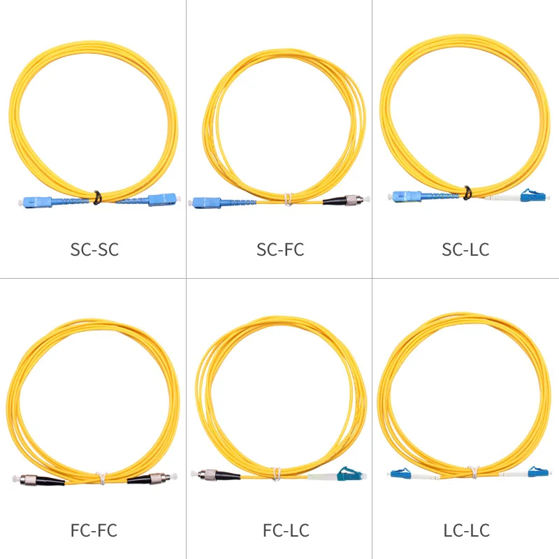 Imagem -02 - Cabo de Remendo Simples da Fibra de m Ftth Catv do sc de 100 Peças Sfp Cabo de Remendo da Fibra Ótica do sc Upc Único lc fc st 125um