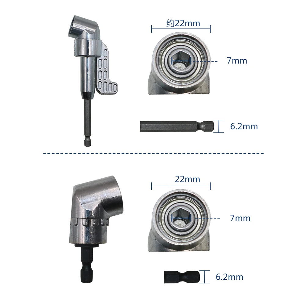 

105 Degree Right Angle Drill Attachment Driver Bit Tool Magnetic Socket Compatible Electric Drills Wrenches Lightweight