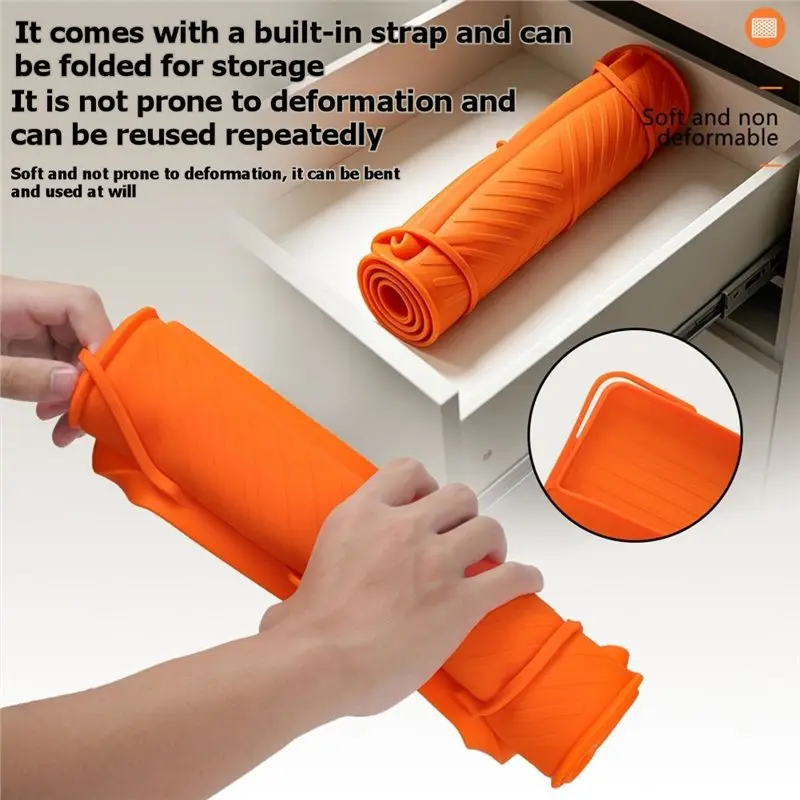 [NEW!A08R】 2Pack Silicone Grill Mat Sauce Drip Pad & Wavy Grip Outdoor BBQ Accessories & Gifts For Men