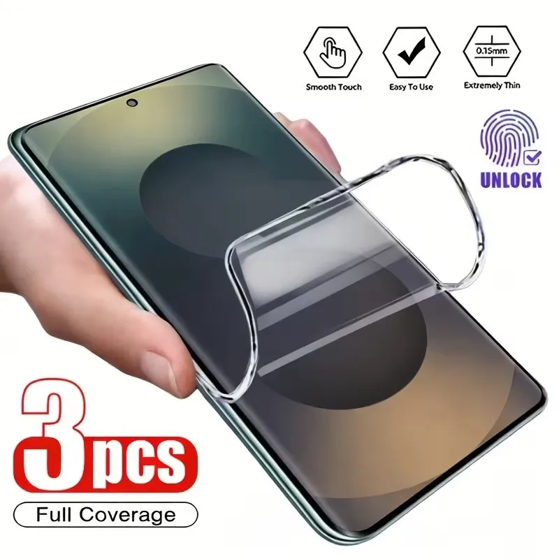 3 Stück Hydrogel-Folie für Samsung A16 A17 A26 A27 A36 A37 A56 A57 Displayschutzfolie für A55 A35 A15 A25 A24 A51 A52 A53 A54