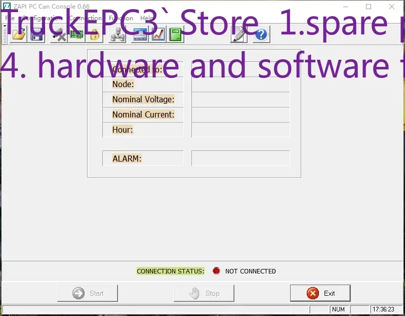 TruckEPC3 Clark ZAPI CAN Console v0.89+Function Passwords