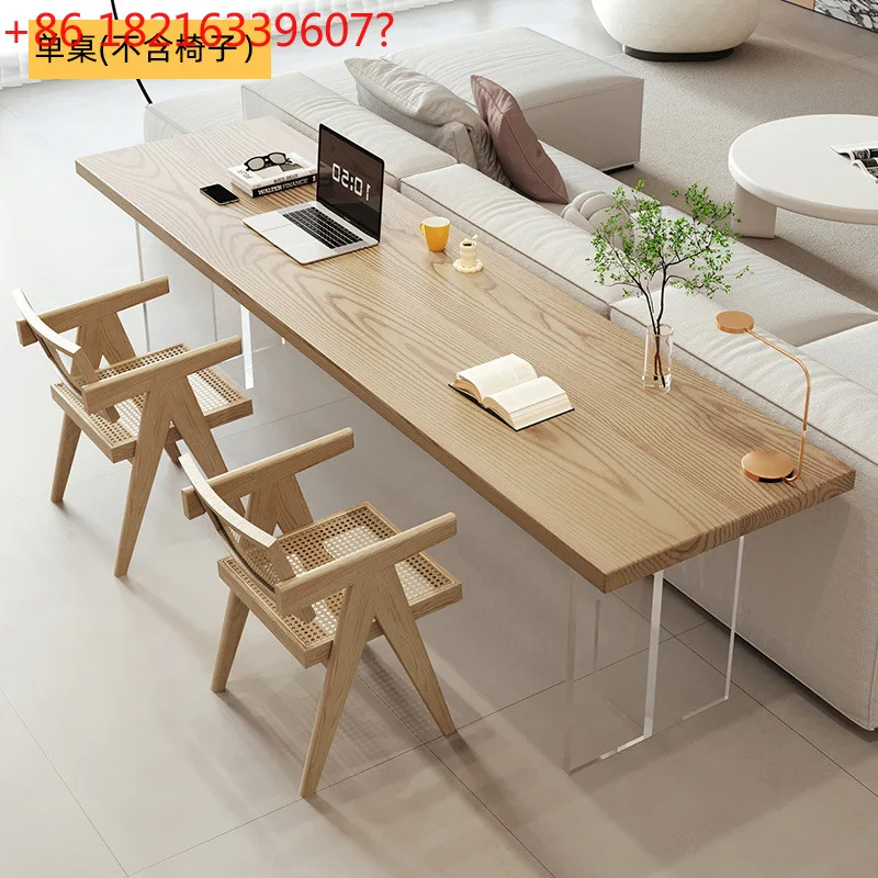 

Большой длинный письменный стол из ясеня для гостиной, спинка дивана из массива дерева, рабочий стол, двойной учебный стол