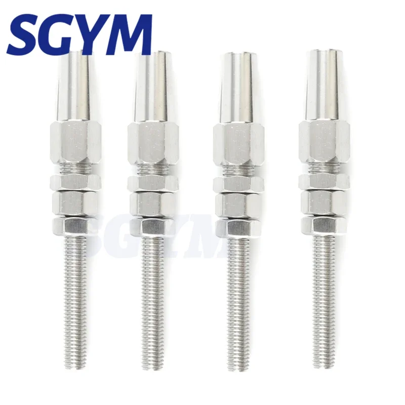 4PCS  6mm Wire Rope T316 Swageless Thread Stud End Fitting for Cable Railing Quick Installation Marine Grade