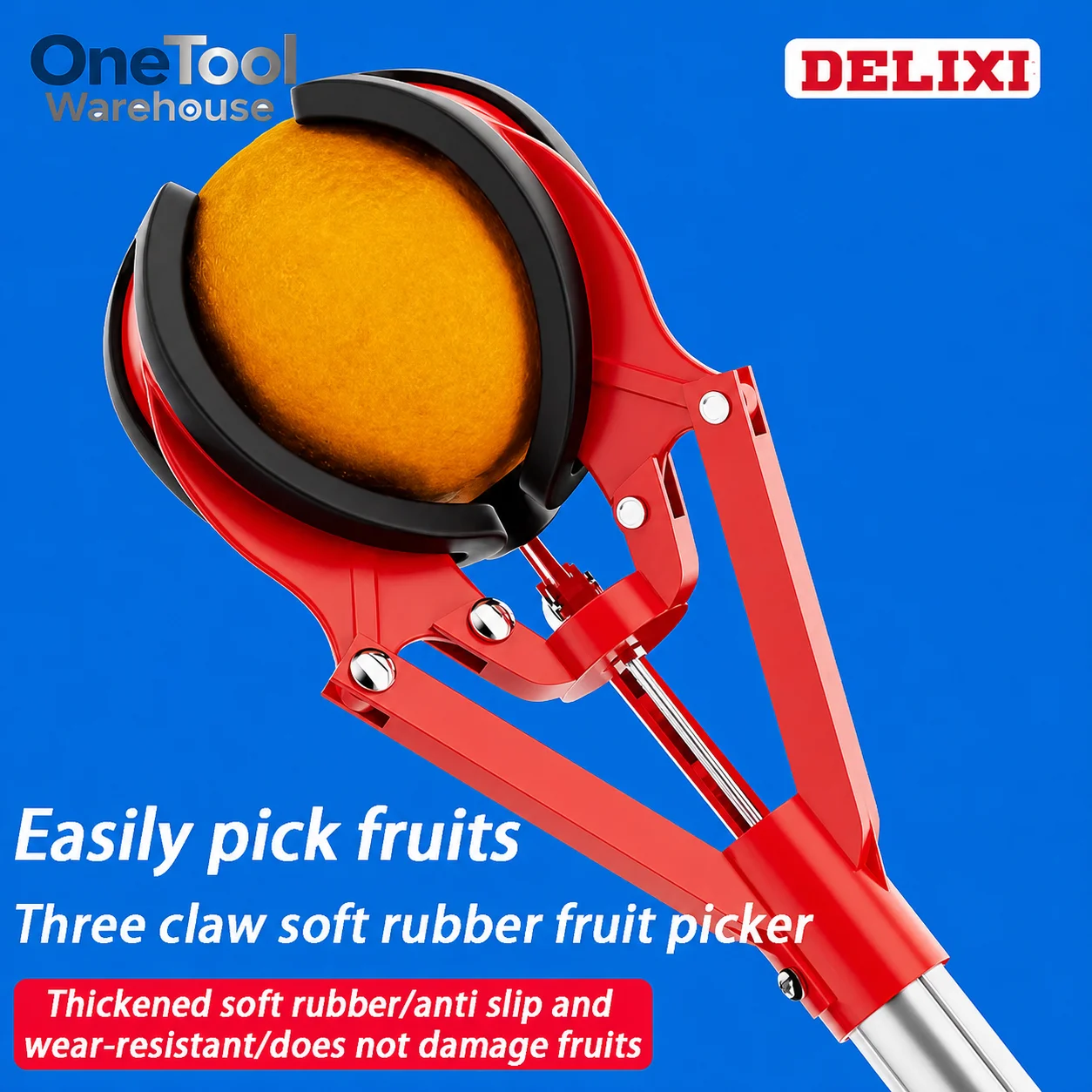 Fruit Picker Basket Telescopic Pole - Cesto Raccogli Frutta con Asta Telescopica,
