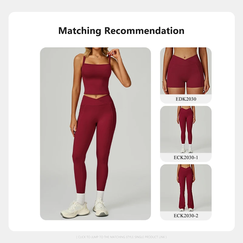 Ctenkevet New Women Summer Gym Two-Piece Set 2Pcs Pilates Training Vest Yoga Set Female Flared Pants Suit Sport Outfit For Woman