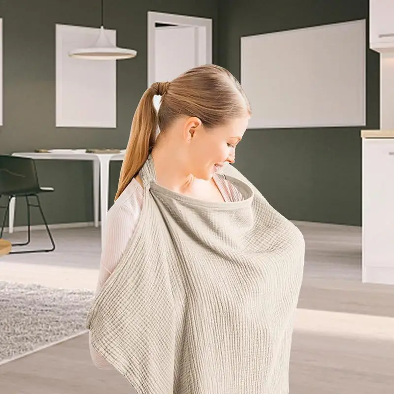 Juste d'allaitement en coton doux et confortable, poncho avec sangle réglable, couverture 360