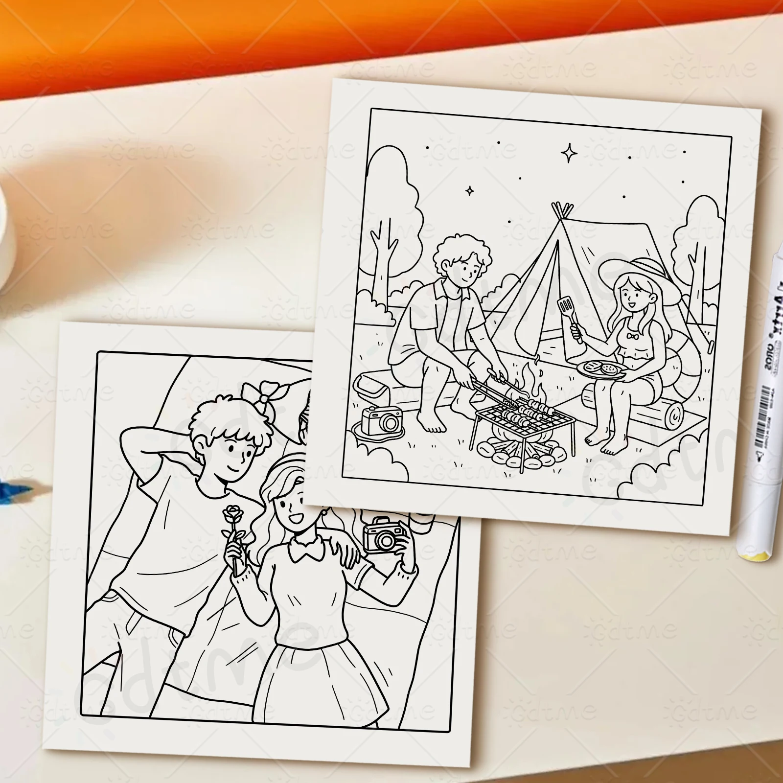 تحظير البرد، كتاب تلوين بأنماط جريئة وسهلة للبالغين، كتاب رسم لطيف، هدية مثالية للحفلات وأعياد الميلاد #6