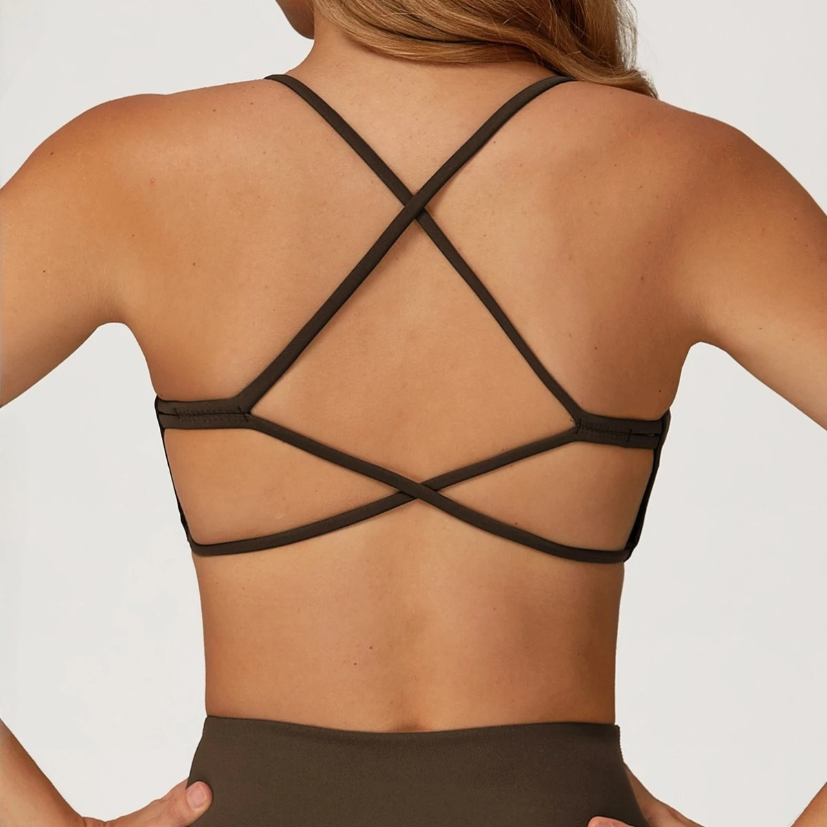 Custom LOGO Women's Cloud Yoga Bra Quick Drying Cross Beauty Back High Strength Fitness Casual Running Sports Top