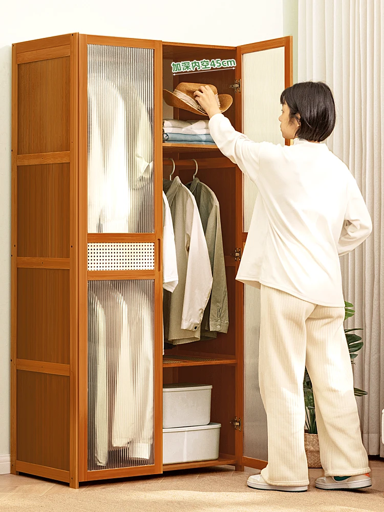 رف معطف أرضية الملابس المعلقة، خزانة ملابس بسيطة لغرفة النوم، تخزين #3