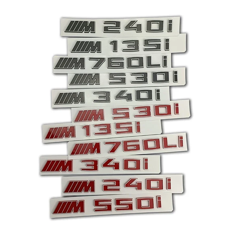 ABS Emblem for BMW M Power M730i M330i M340i M550i M240i M135i M530i M535i M650i M740Li M750Li M760Li M3 Car Rear Trunk Sticker