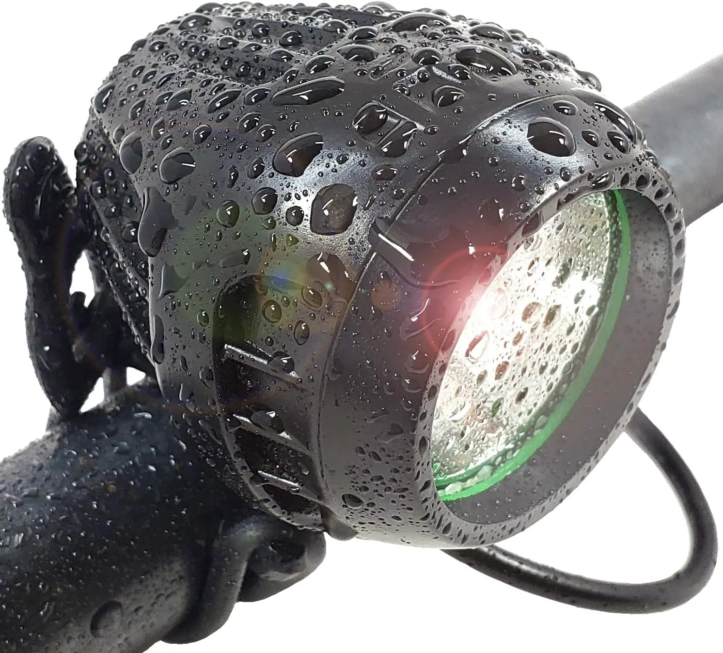 

Upgraded 1200 Lumen Rechargeable Bike Headlight, Waterproof, 6400mAh Battery, 5+ Hours Bright Beam, Includes Diffuser & Tailligh