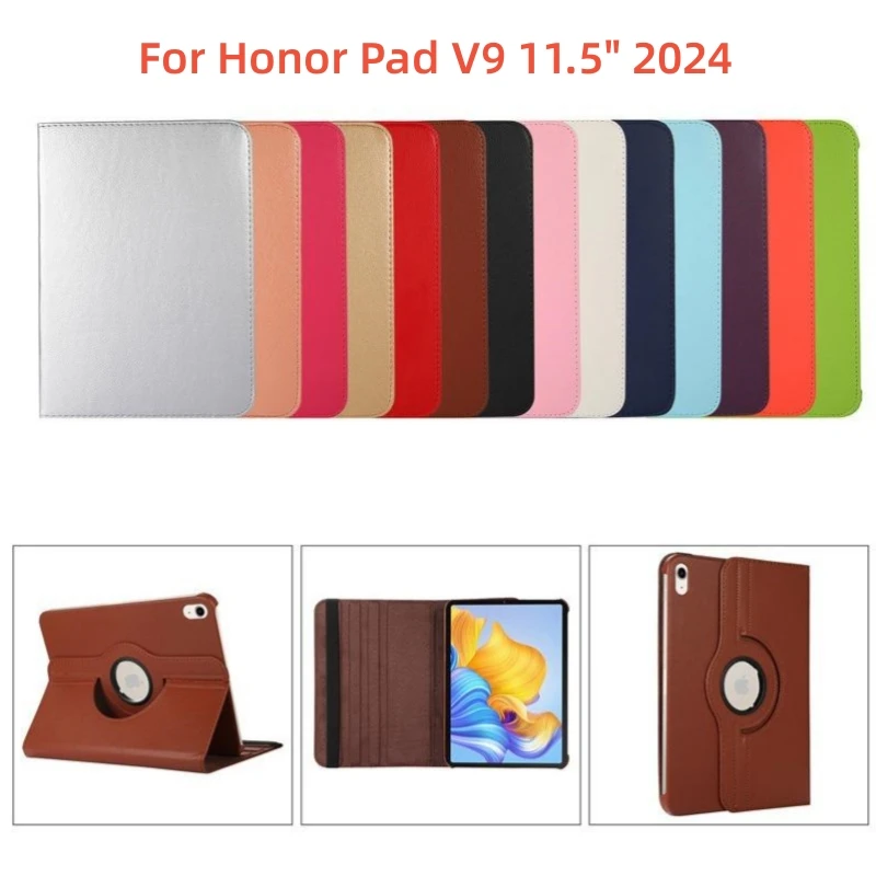 For Honor Pad V9 11.5 inch Case ROL-W00 ROL-W10 360 Degree Rotating Stand Tablet for Honor PadV9 2024 Cover With Auto Sleep/Wake
