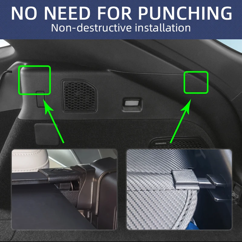For BYD Song L EV Retractable Trunk Cargo Cover Parcel Rack Anti-Peeping Shield Privacy Auto Accessories