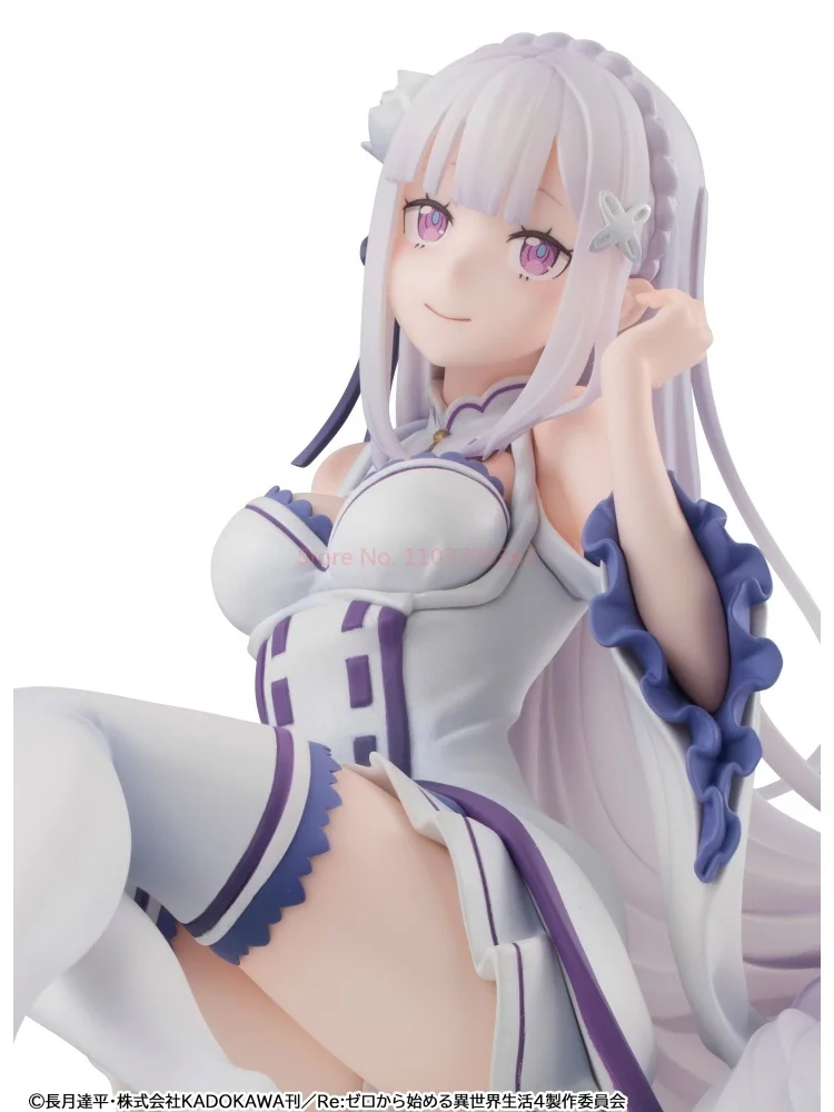 [قبل البيع] لعبة أنيمي حقيقية إعادة: الحياة في عالم مختلف من الصفر إميليا يجلس الجمال 9 سنتيمتر نموذج لجسم لعبة هدية