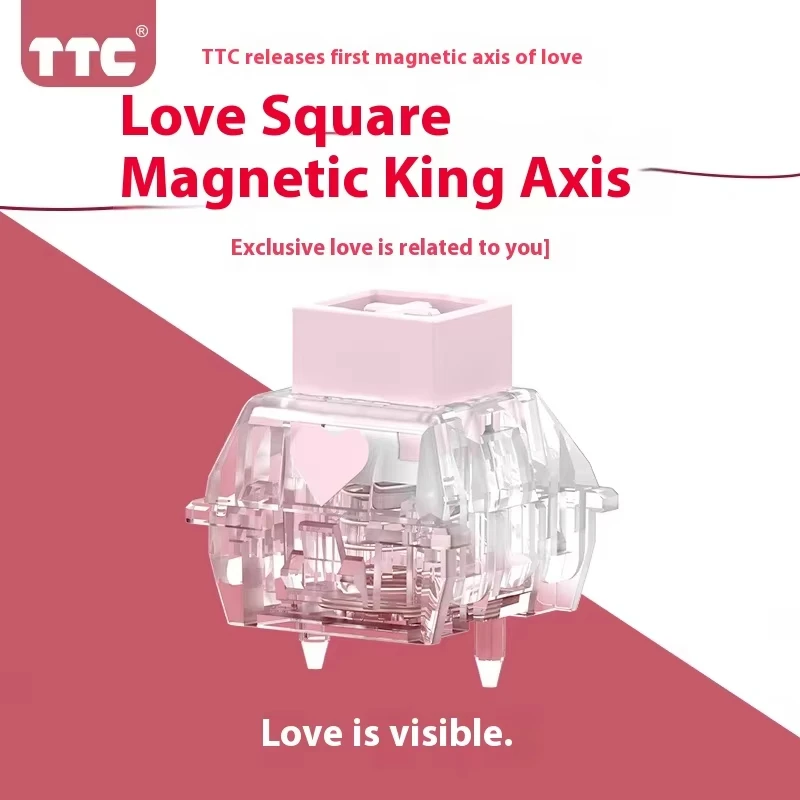 

‌TTC Love Heart Magnetic Switch - 1st Love-themed Keyboard Switch Romantic Tactile Feel & Bouncy Follow for Gaming