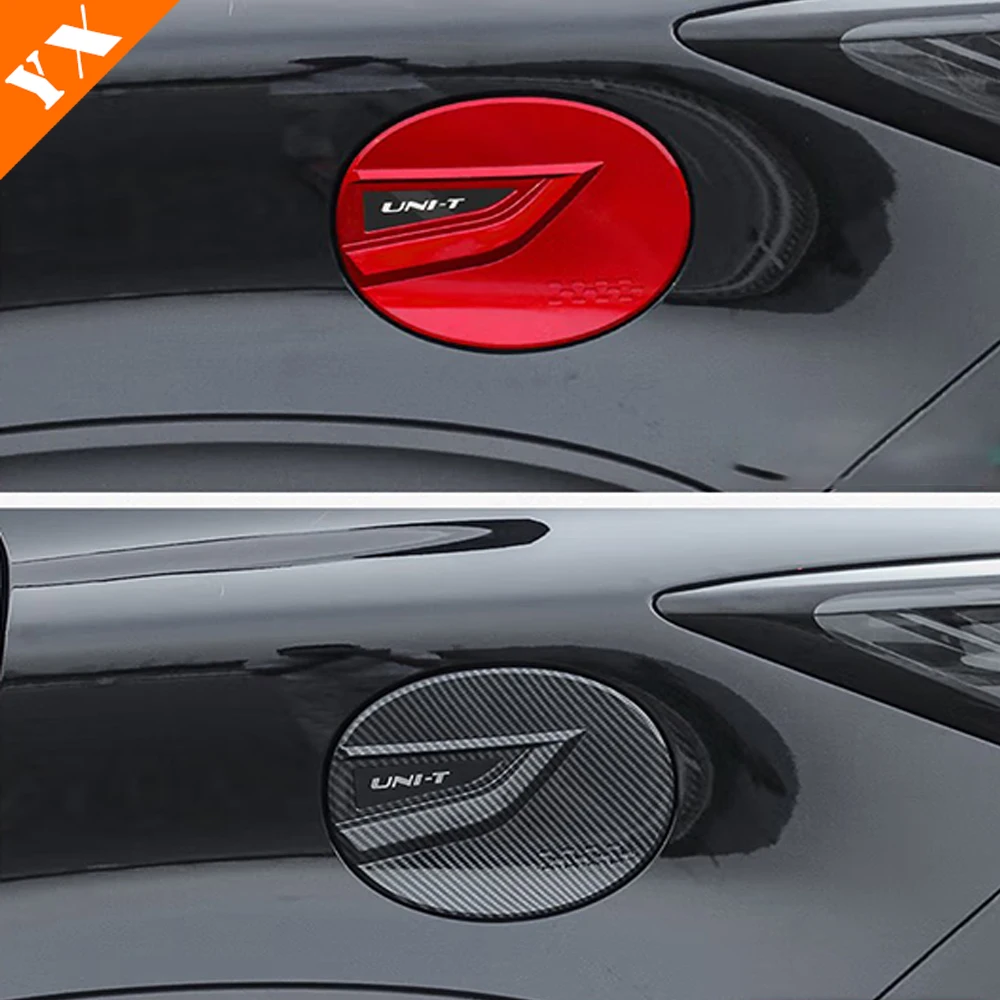 

For Changan UNIT UNI-T 2020-2024 2025 Accessories Carbon Trim Car Refueling Decor Cover Fuel Tank Cap Garnish Frame 1pcs