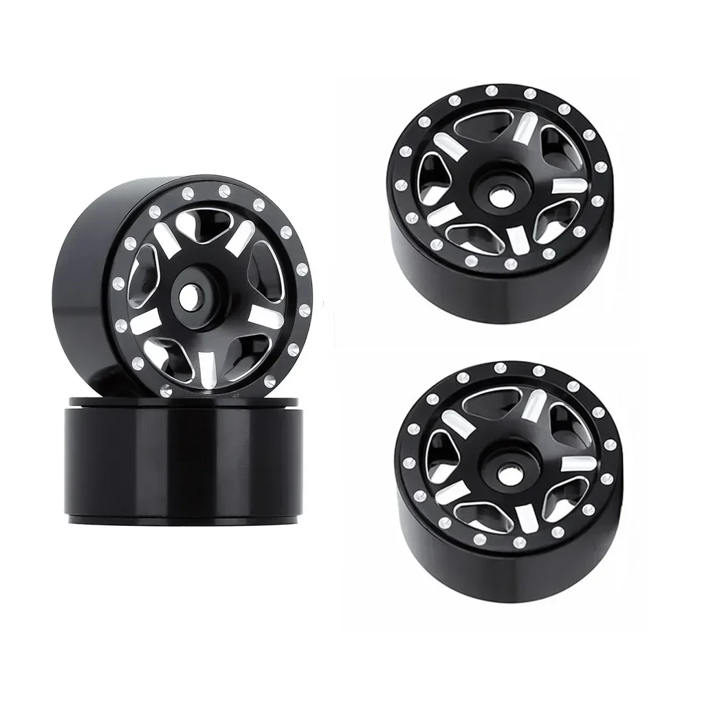 4PCS 1.0" Beadlock CNC Micro Crawler Wheel Rim Hub for 1/24 RC Crawler Car Axial SCX24 90081 AXI00001 Gladiator