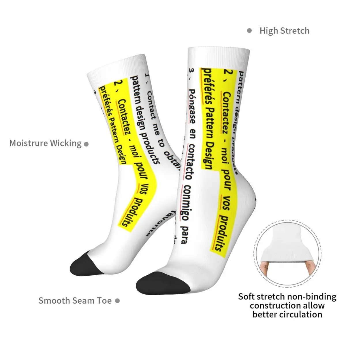 Customized Socks Harajuku Super Soft Stockings All Season Long Socks Accessories for Unisex Gifts