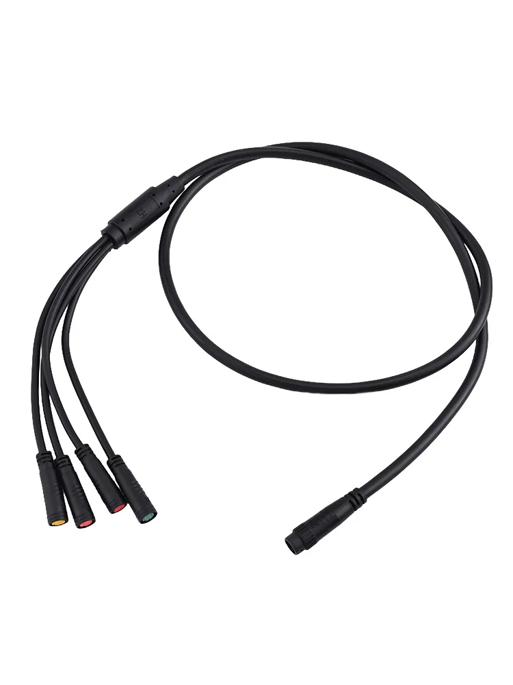 105cm Waterproof Cable 8Pin Electric Bike Throttle Display Brake Sensor 1-to-4 Design 24V/36V/48V/60V/72V E-bicycle Line Parts