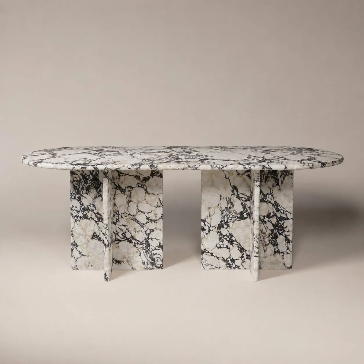 

Minimalist Modern Luxury Dining Table Big Size Marble Calacatta Violar Dinner Table for Villa and Dining Room