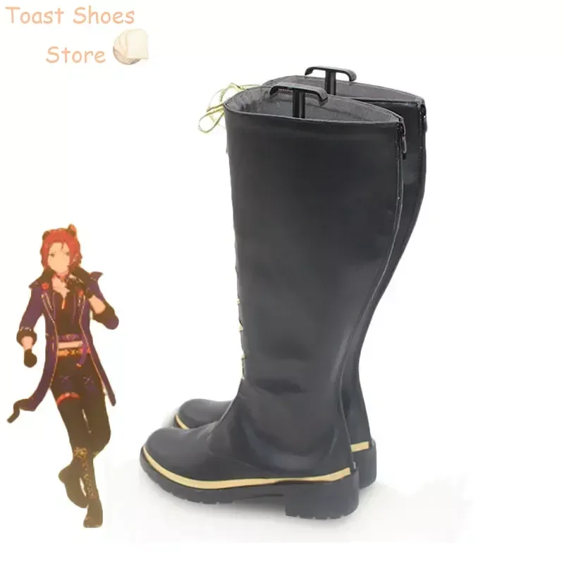 Trickstar Isara Mao Cosplay Shoes Game Ensemble Stars Cosplay Prop PU Leather Shoes Halloween Carnival Boots Costume Prop