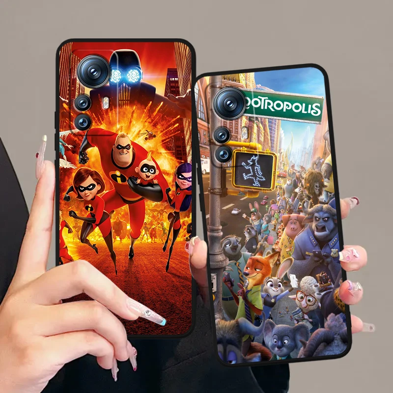 Disney Collection Cartoon For Xiaomi Mi Poco F5 F4 F3 X6 X5 X4 X3 M6 M5 M5S M4 M3 C65 Pro GT NFC 5G Black Soft Phone Case