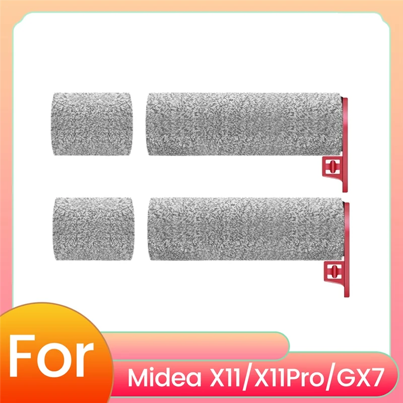 Remplacement de brosse à rouleau pour Midea X11/X11pro/GX7, pièces de rechange pour épurateur de sol, assemblage de brosse à rouleau à peluches segmentées83x