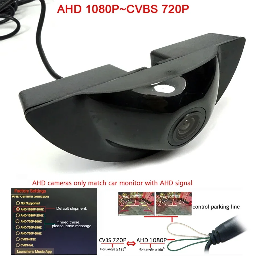 1080P AHD 180 градусов «рыбий глаз» Автомобильная передняя камера с логотипом для Volvo XC90 XC60 XC40 S60 S90 V60 V90 2019 2020 2021 Передняя камера