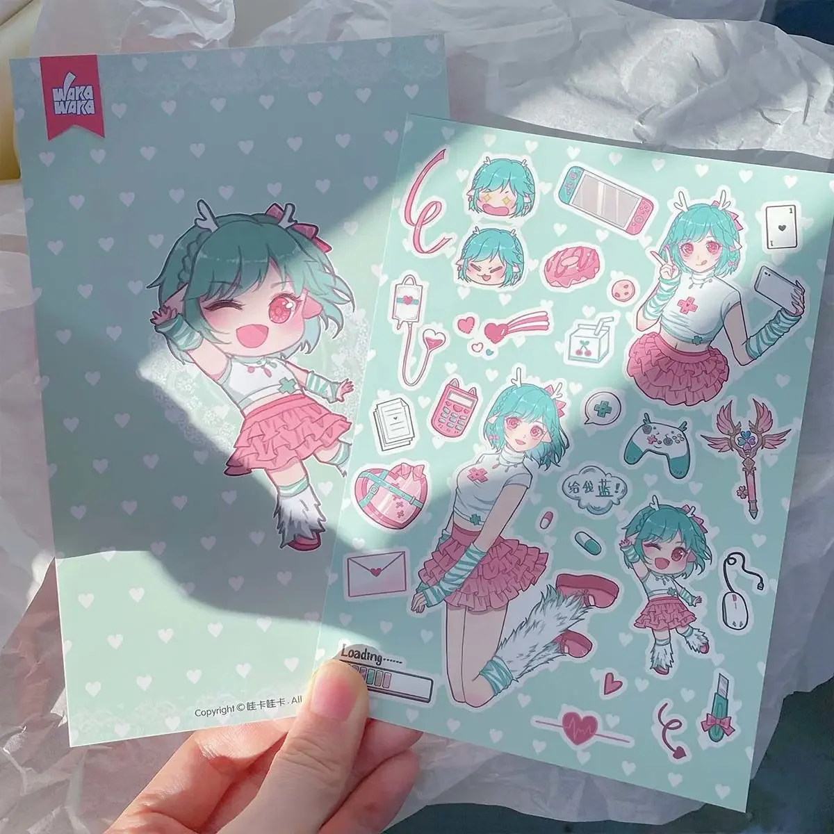 Cute Girl Sticker Handbook Original Character Sticker Diy Mobile Phone Case Decoration