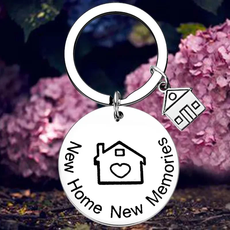 Cute New home new memories Keychain New Homeowners Key Chain Pendant Housewarming Gift