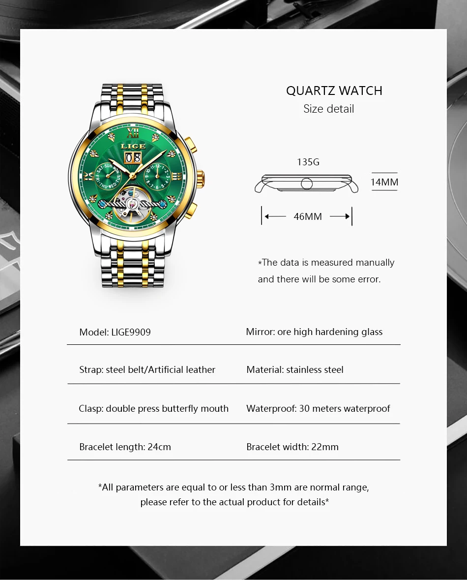 LIGE Automatic Watch for Men Top Original Luxury Skeleton Flywheel Mechanical Wristwatches Classic Calendar Business Man Watch