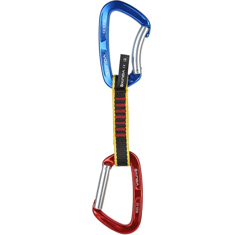 

XINDA UIAA CE 25kN Quickdraw Climbing Gear Super Strong Sling with 2 Carabiners Express for Rock Mountain Climbing