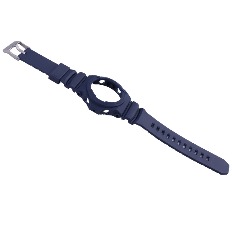 Pulseira de relógio de resina masculina e caixa compatível com casio GA-150 GA-300 GA-310 GLX-150 pulseira de relógio feminina pulseira esportiva de borracha 16mm