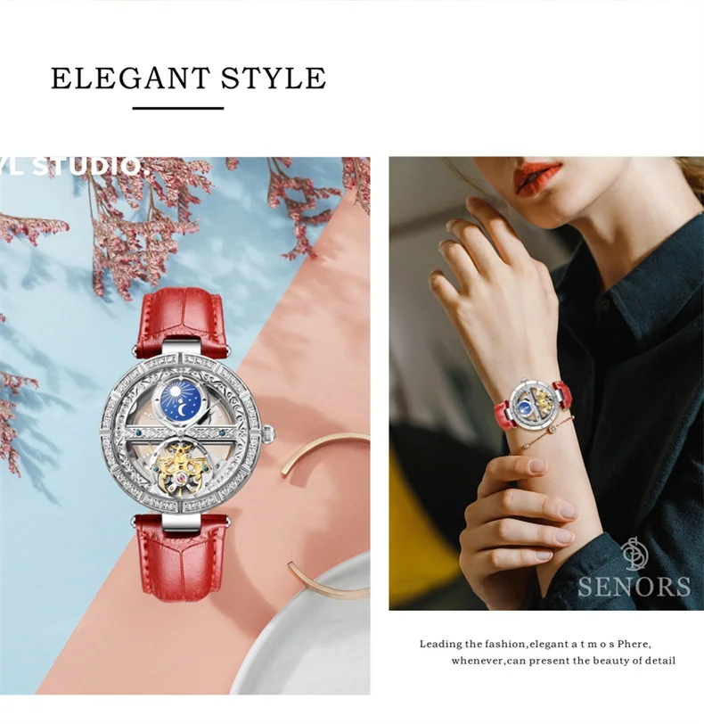 Women Automatic Mechanical Watch Top Brand Luxury Leather Waterproof Watches Ladies Skeleton Tourbillon Clock reloj mujer New S5687a04f529a44a6849e9efe61ab7568k