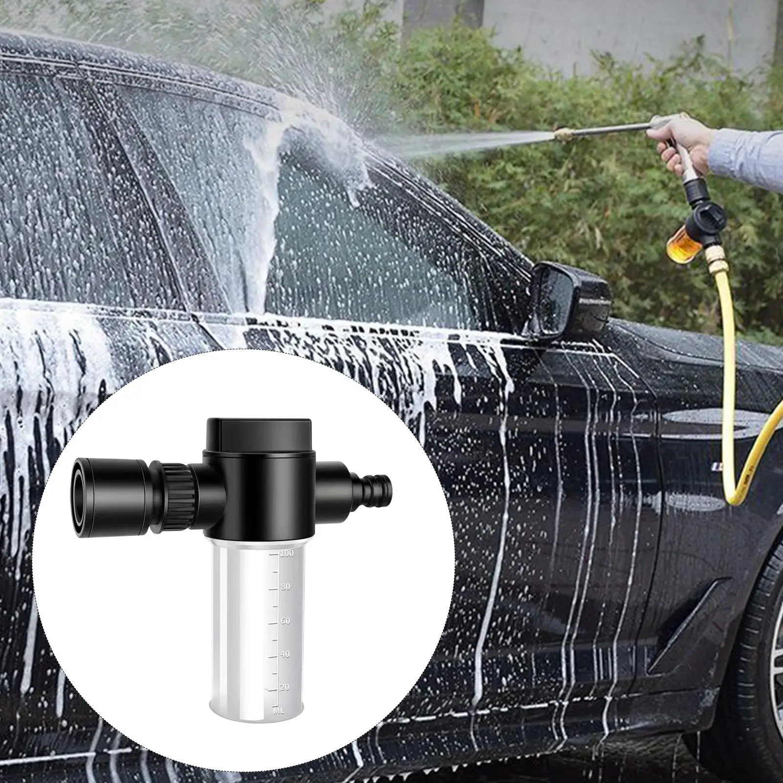 Liquid fertilizer dispenser connector with scale 100ml High Pressure Car Wash Foamer for Patio Yard Backyard Grass Farm