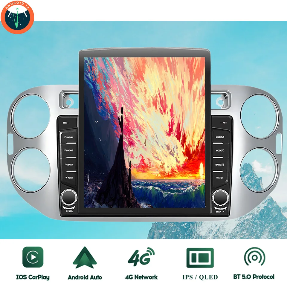For Volkswagen Tiguan 2006 - 2016 Carplay Android Auto Car Autoradio Stereo DVD HU Head Unit GPS Navigation Tape 4G Lte WiFI