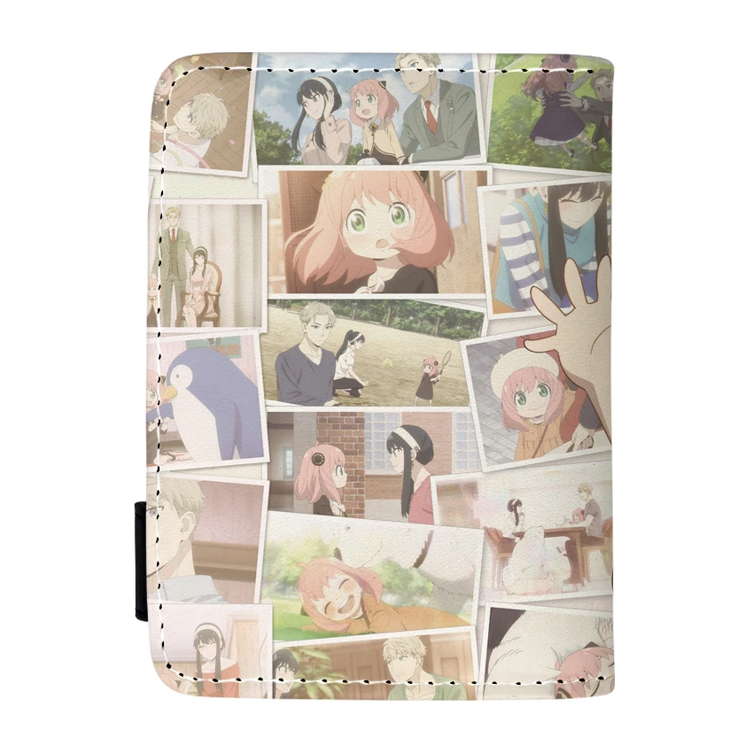 new SPY×FAMILY Cartoon Anime Short Wallet Vertical style with buttons can hold coins