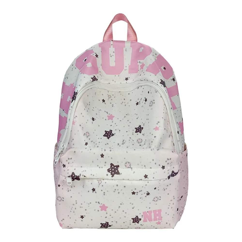 letter-print-star-backpack-large-capacity-lightweight-oxford-cloth-backpack-college-style-korean-style-students-school-bag-women