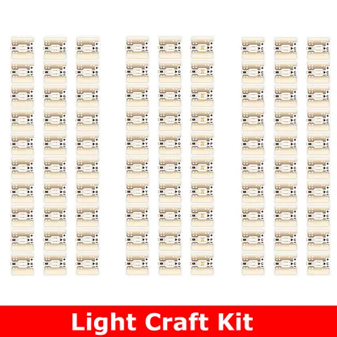 LED Circuit Stickers/Conductive Fabric Tape Light Craft Kit Red Blue Green Yellow Orange Pink Rainbow Blink for Light-Up Cards