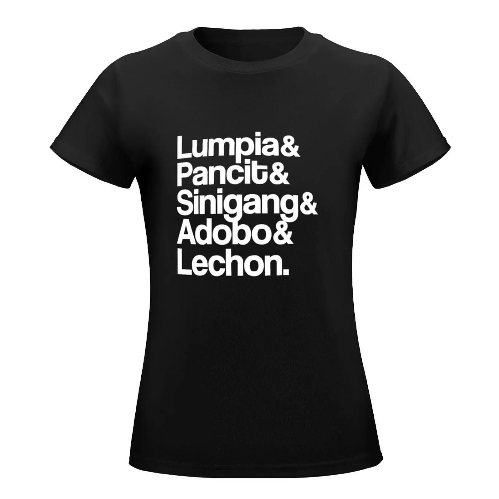 Lumpia-Pancit-Sinigang-Adobo-Lechon T-Shirt tops animal print shirt for girls plain t shirts for Women