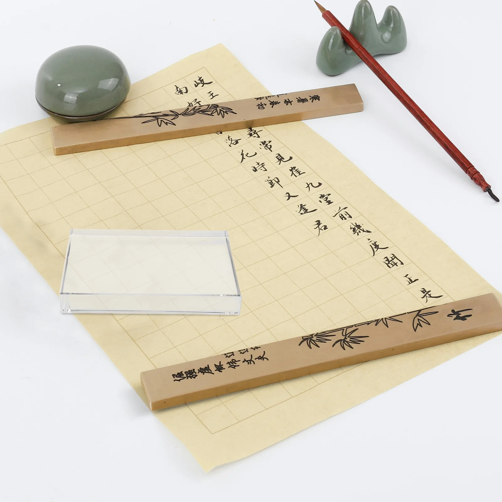 

Square Clear Crystal Paperweight Transparent Glass Block Letterweight Decorative Desk Ornament Home Office Graduation Gift