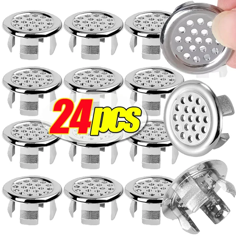 Plastic Sink Hole Overflow Cover Kitchen Bathroom Wash Basin Trim Bath Sink Round Hollow Ring Plug Replacement Wash Basin Covers