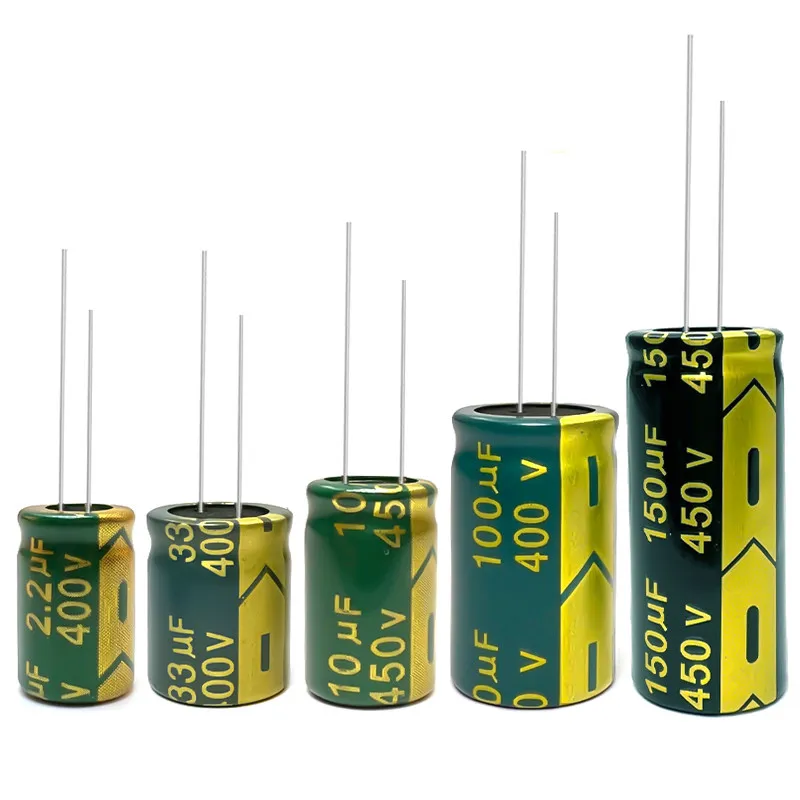 Electrolytic capacitor 400v 450v 4.7uf 6.8uf 10uf 15uf 22uf 33uf 47uf 68uf 100uf 120uf 150uf 220uf Volume 6x12 8x12 10x13 8x16