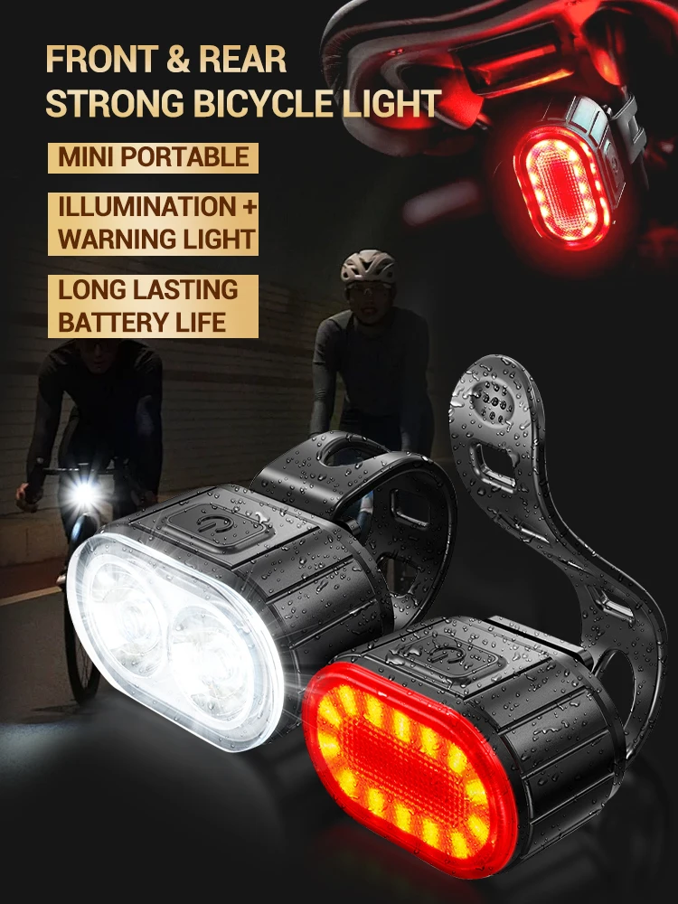 AliExpress KDULIT Rechargeable Bike Lighting Front/Rear Lights Bicycle Lamp Led Cycling Light Bike Flashlight for Bicycle Front Taillight Lantern