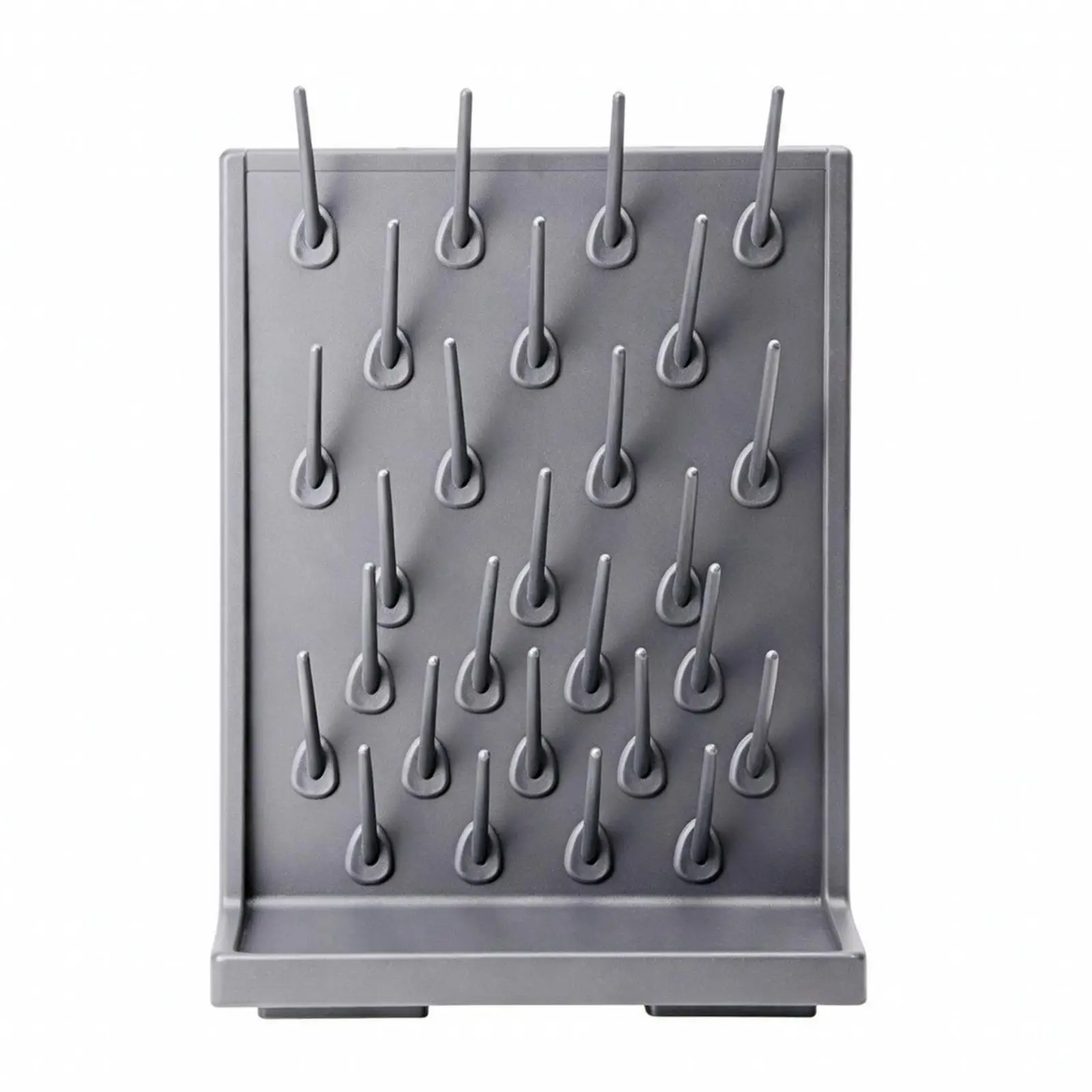 Polypropylene Lab Drying Rack for Beakers and Flasks with Drainage Base for Lab Bench Cleanup and Organization