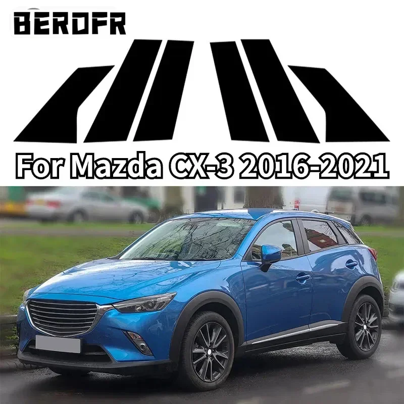 

Автомобильные стойки, декоративные наклейки на дверь, окно, накладки, наклейка для Mazda CX-3 2016 2017 2018 2019 2020 2021, автостайлинг