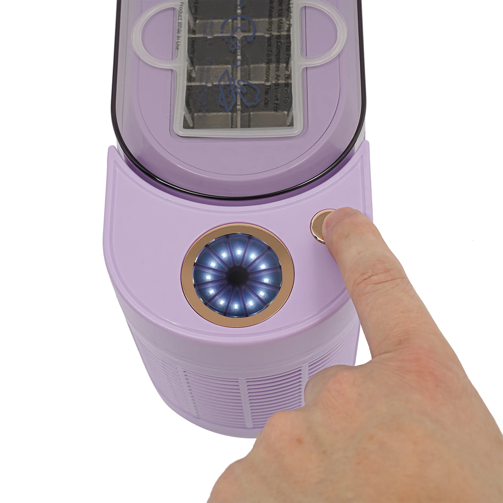 Mini Portable Electric Ice Maker, 12V & AC Dual Power, 8 Square Ice Cubes Ready in 10-15 Mins, Semiconductor Technology, Energy Saving 120W, Low Noise 60dB, Creamy White Color, US Plug, for Home Offic image 6