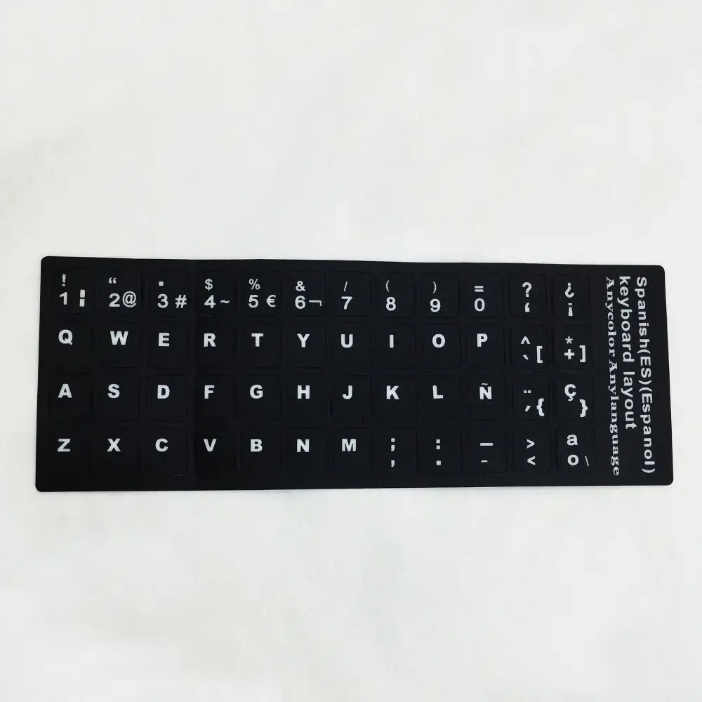 Multi-Language English Deutsch Russian Laptop PC Keyboard Stickers Alphabet Button Layout Letter Protective Film Keyboard Decal