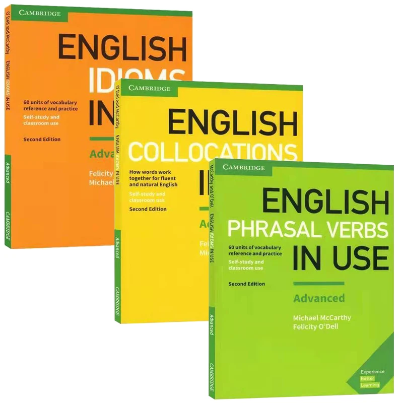 Collocations/idioms/phrasal Verbs Cambridge English English Vocabulary in Use Color Printing Intermediate/Advanced 3 Books