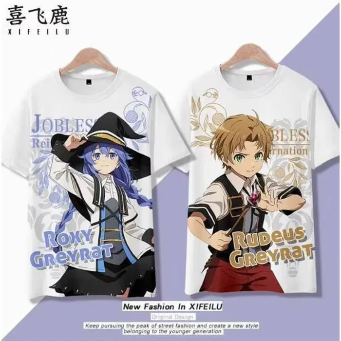 

Anime Mushoku Tensei:Jobless Rein Eris Short Sleeve T-Shirt Summer Cosplay Costume Casual Student Loose Tops Anime